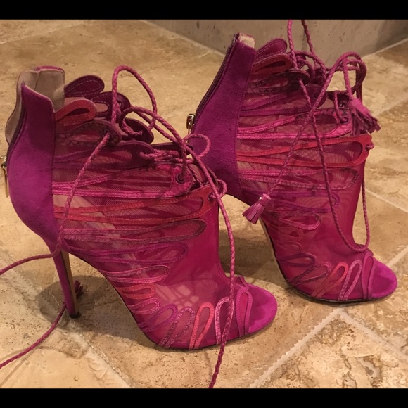 jimmy choo lace up booties